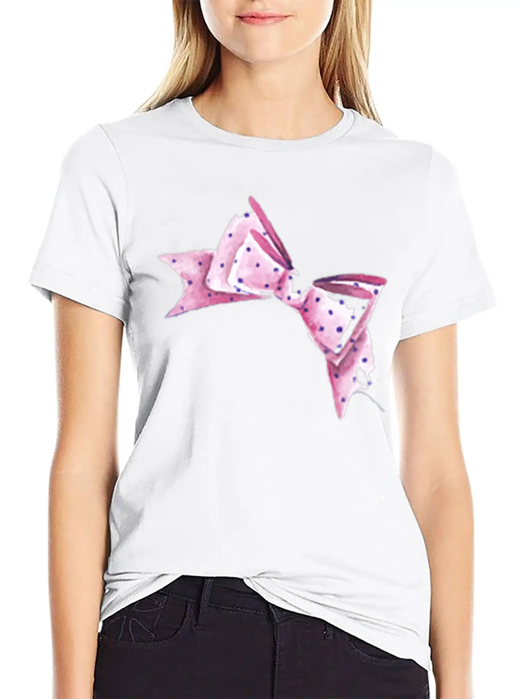 Fashion Bow Stylish Everyday T-Shirt – Unisex Basic Cotton Tee
