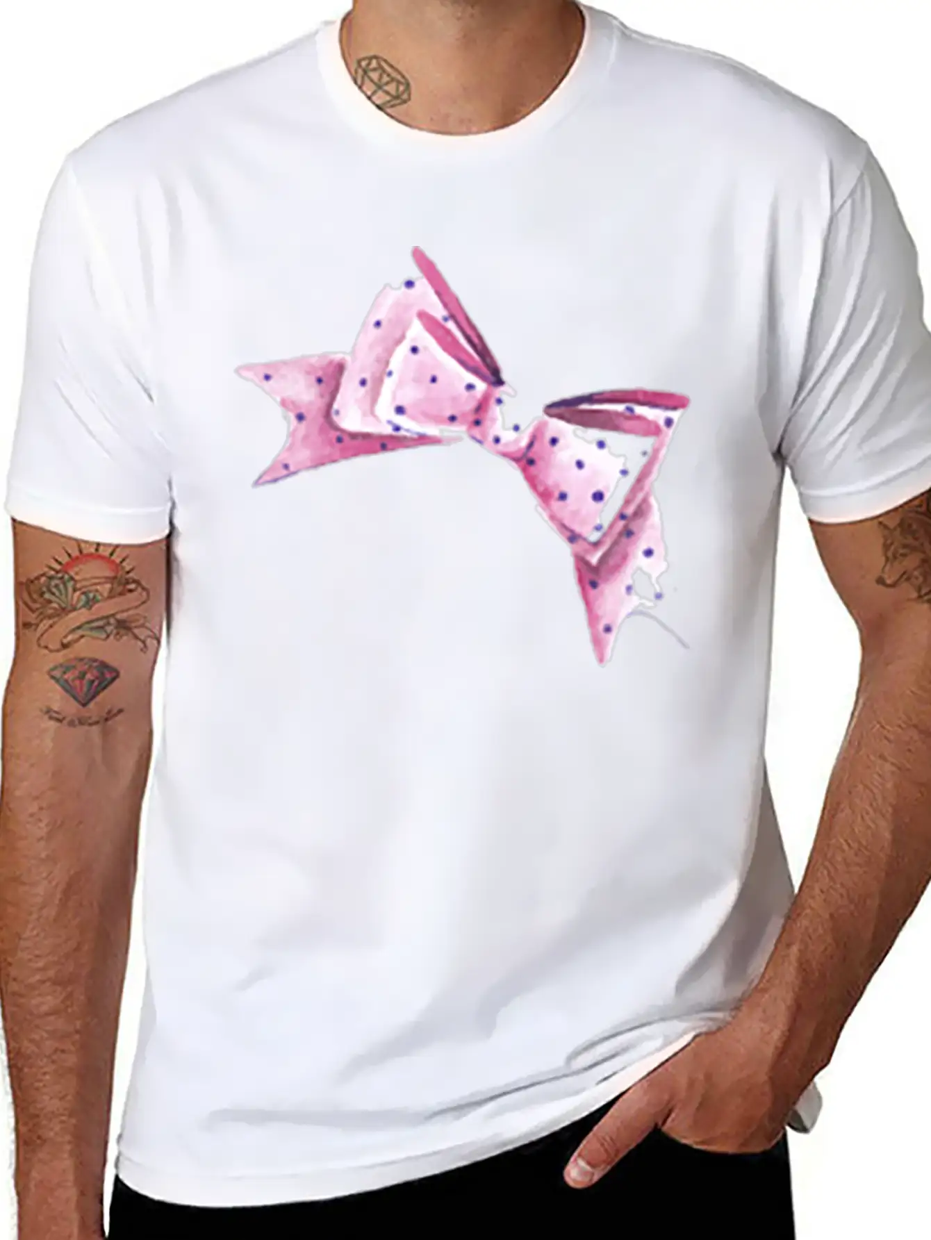 Fashion Bow Stylish Everyday T-Shirt – Unisex Basic Cotton Tee