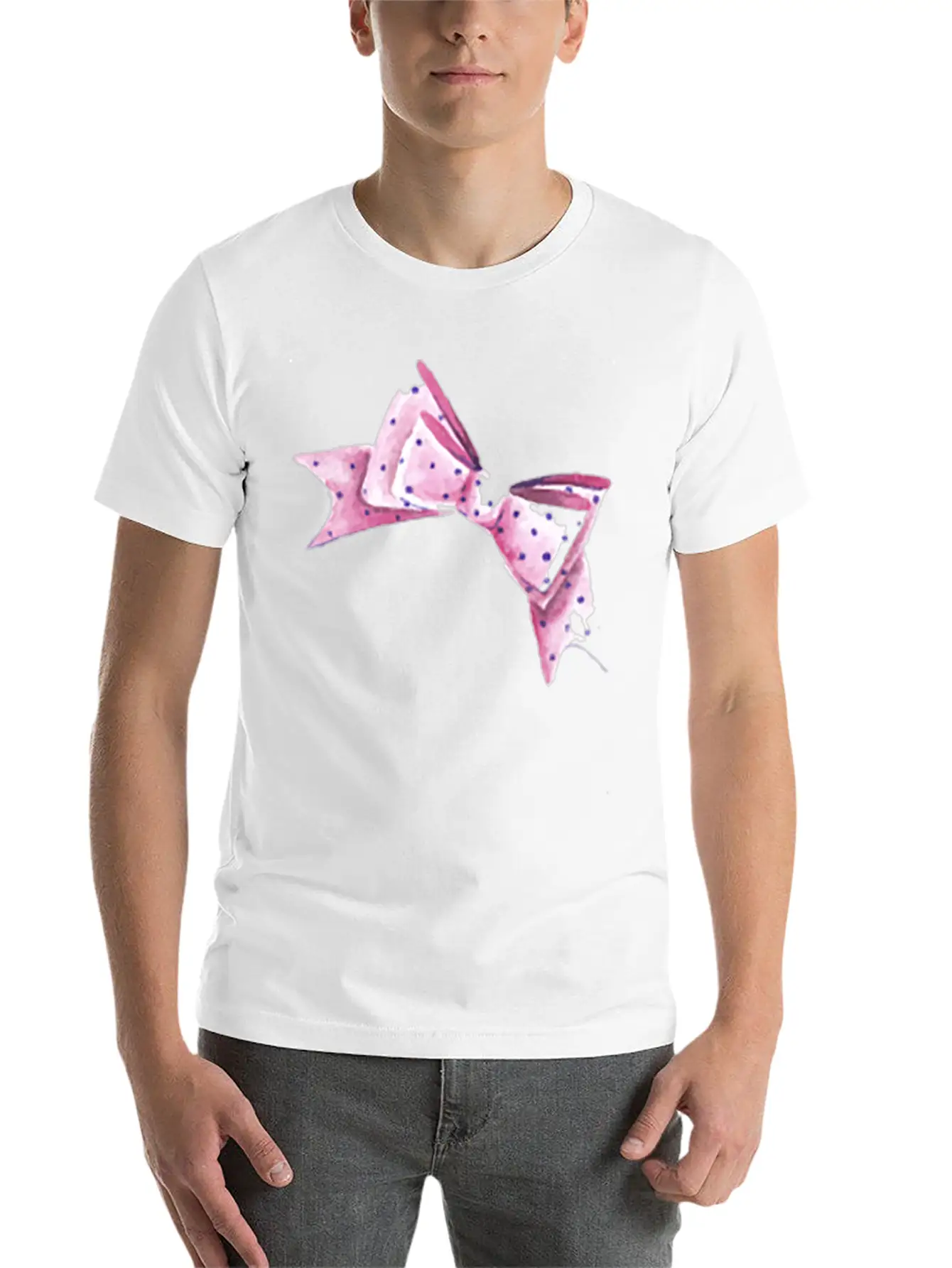 Fashion Bow Stylish Everyday T-Shirt – Unisex Basic Cotton Tee