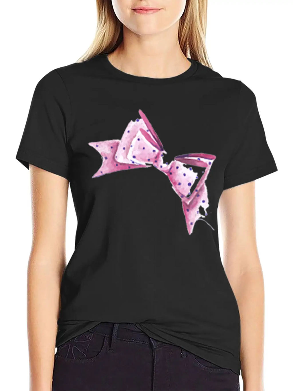 Fashion Bow Stylish Everyday T-Shirt – Unisex Basic Cotton Tee
