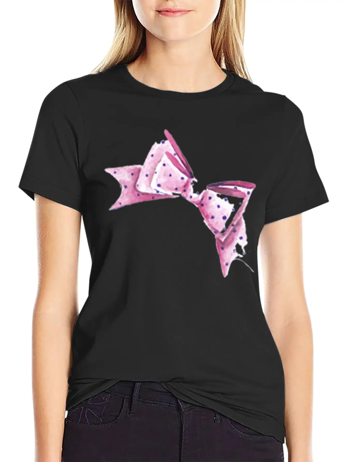 Fashion Bow Stylish Everyday T-Shirt – Unisex Basic Cotton Tee