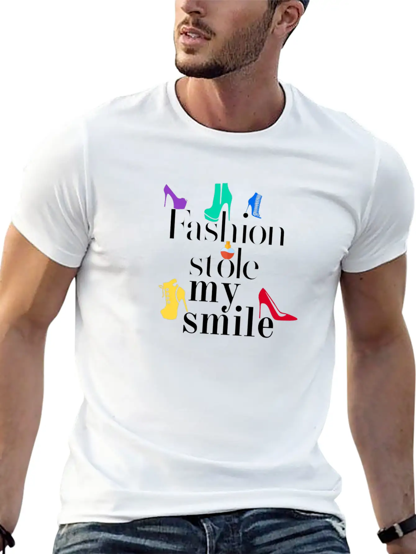 Fashion Stole My Smile Essential Cotton Tee For Daily Outfits – Unisex Style
