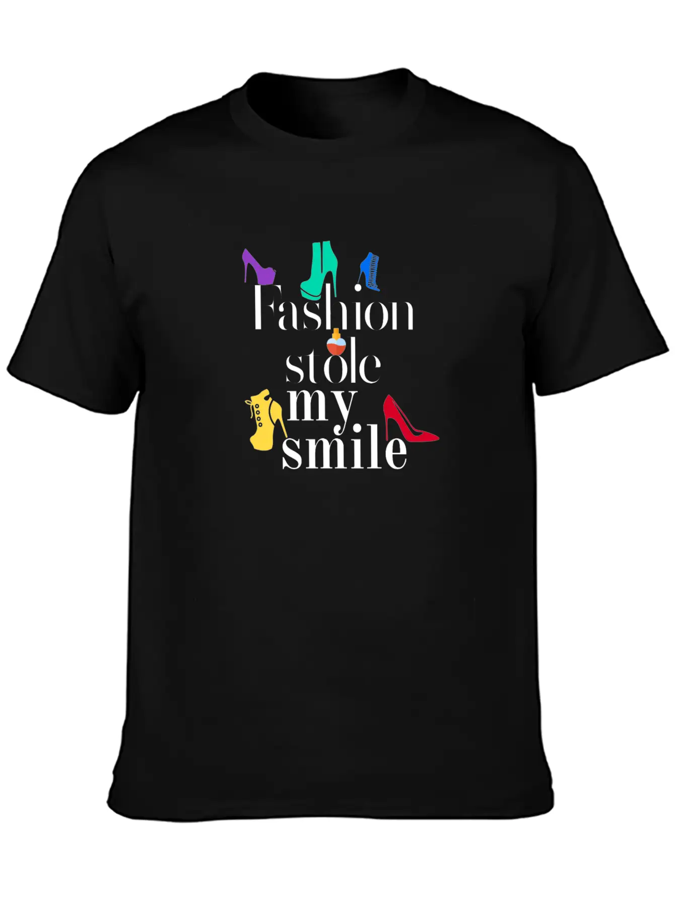 Fashion Stole My Smile Essential Cotton Tee For Daily Outfits – Unisex Style