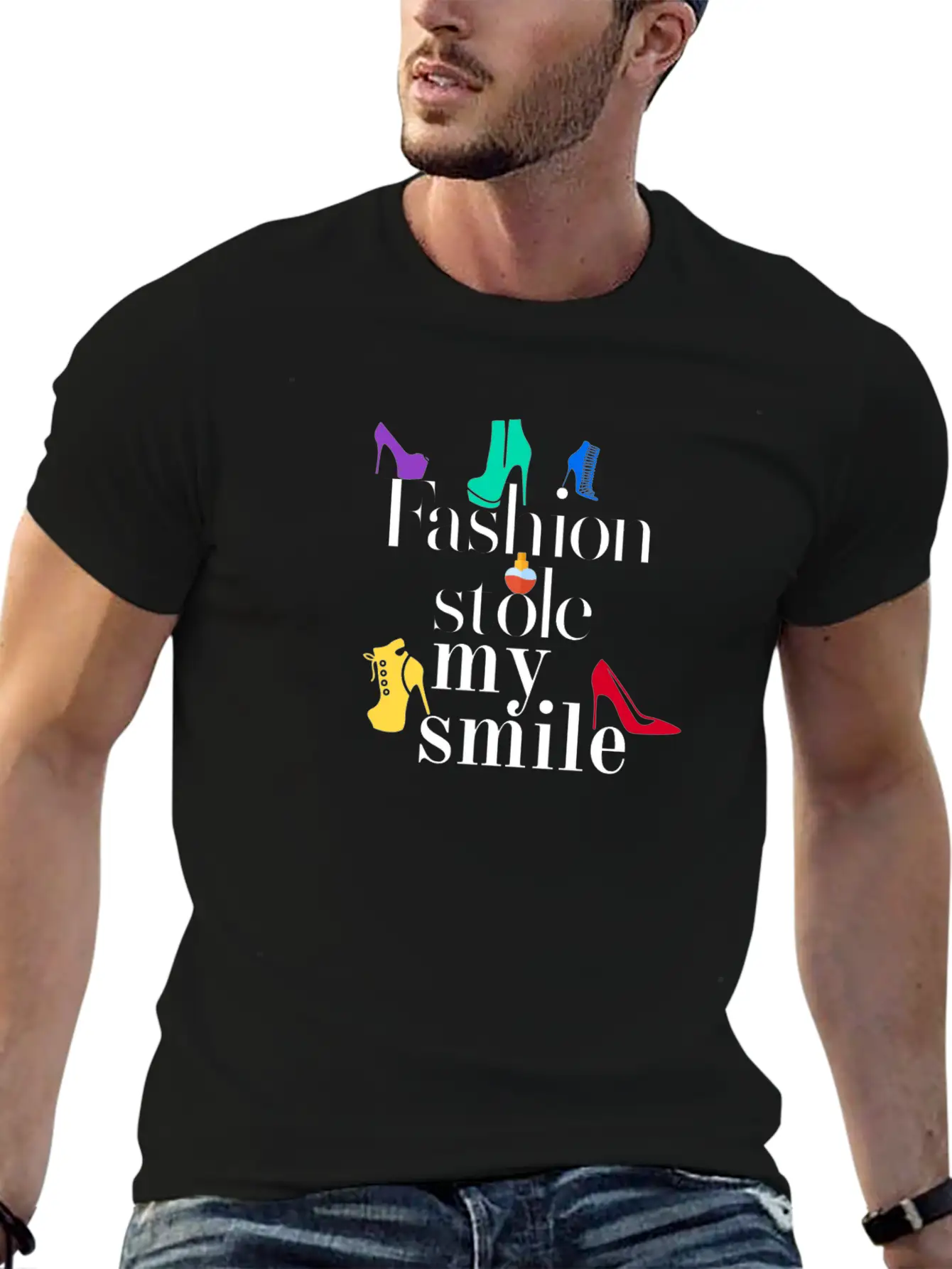 Fashion Stole My Smile Essential Cotton Tee For Daily Outfits – Unisex Style