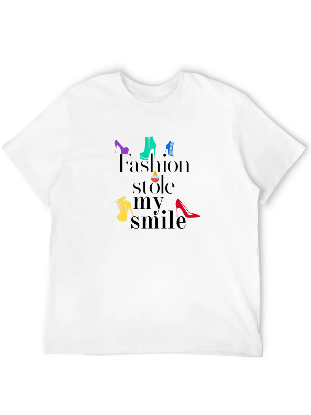 Fashion Stole My Smile Essential Cotton Tee For Daily Outfits – Unisex Style
