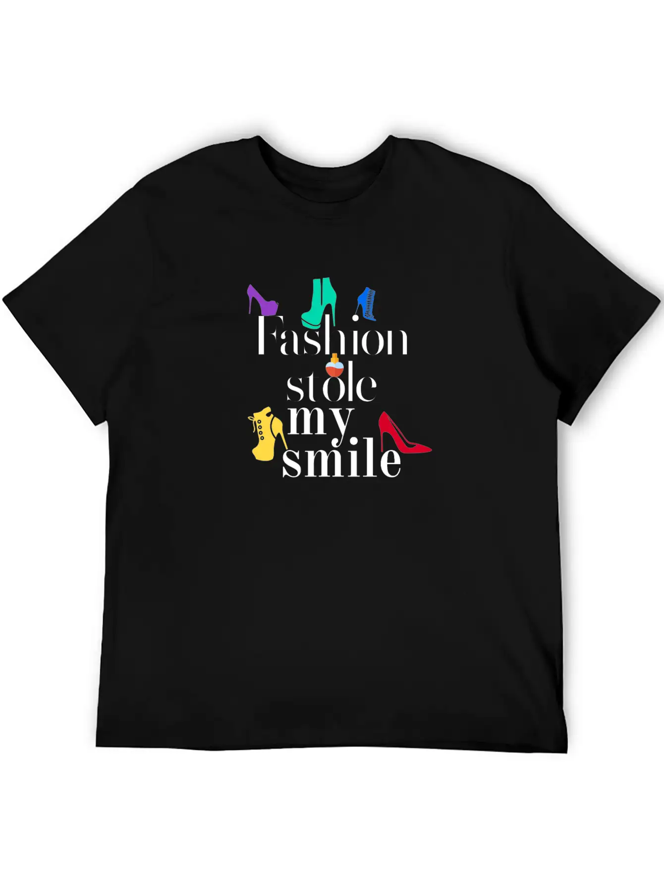 Fashion Stole My Smile Essential Cotton Tee For Daily Outfits – Unisex Style