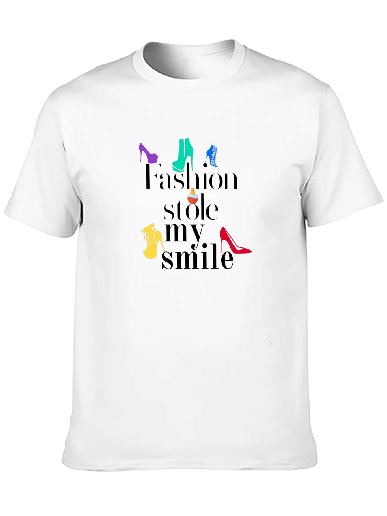 Fashion Stole My Smile Essential Cotton Tee For Daily Outfits – Unisex Style