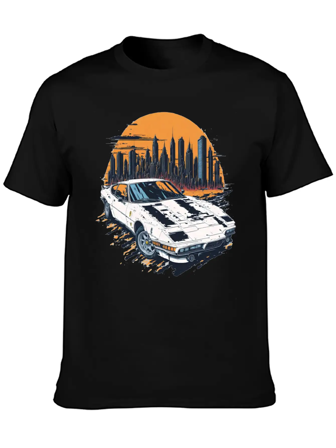 Fast Car White Breathable Soft Cotton T-Shirt – Timeless Casual Look