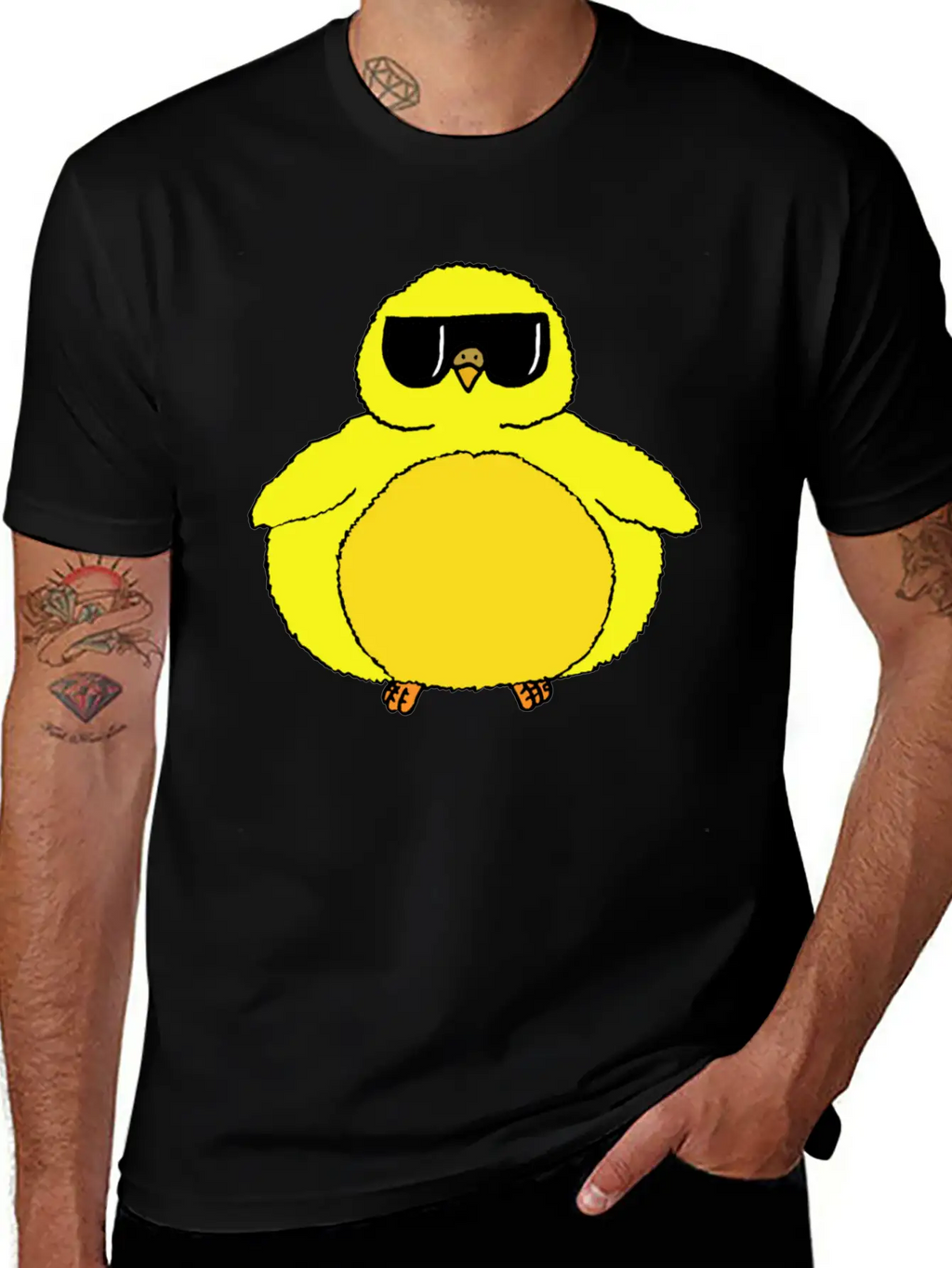 Fat Chick With Sunglasses Relaxed Everyday Tee – Lightweight And Durable Cotton