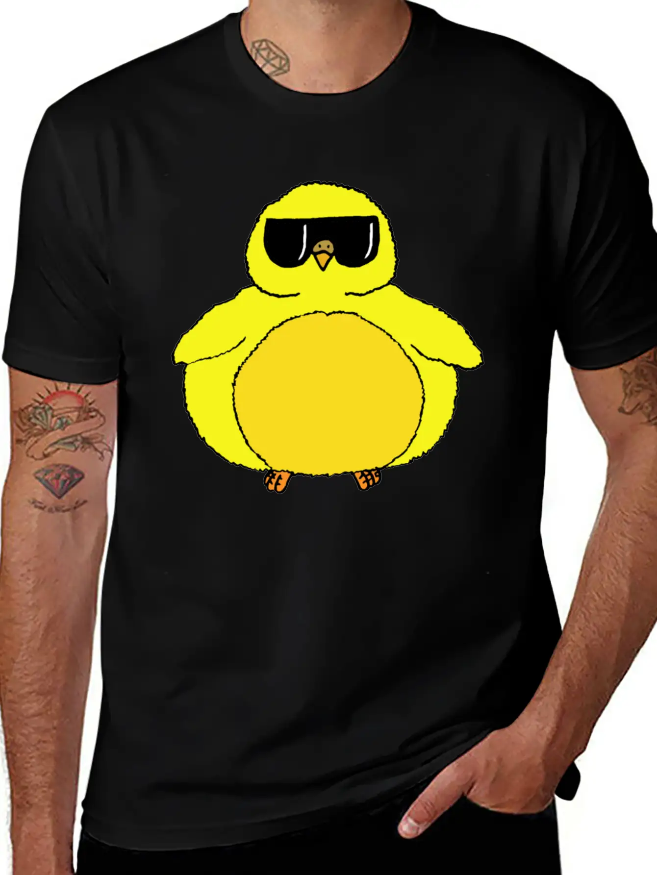 Fat Chick With Sunglasses Relaxed Everyday Tee – Lightweight And Durable Cotton
