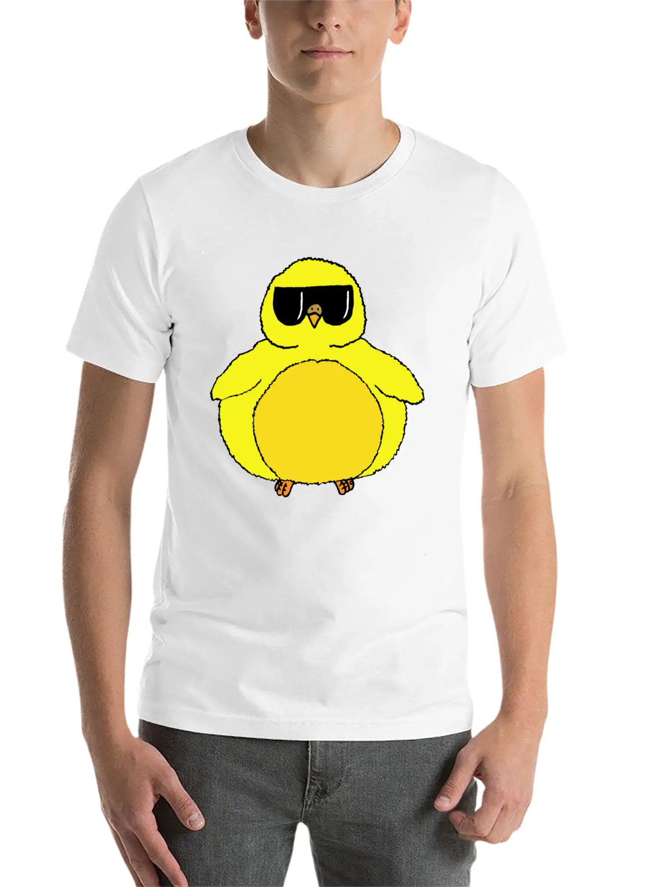 Fat Chick With Sunglasses Relaxed Everyday Tee – Lightweight And Durable Cotton