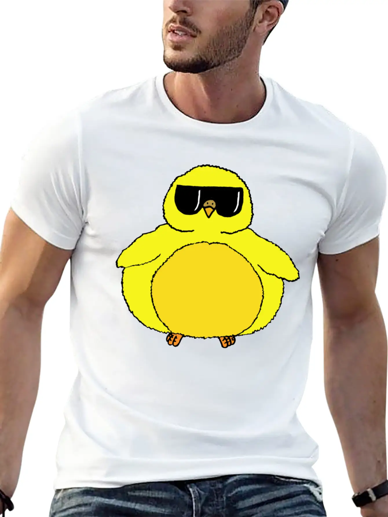 Fat Chick With Sunglasses Relaxed Everyday Tee – Lightweight And Durable Cotton