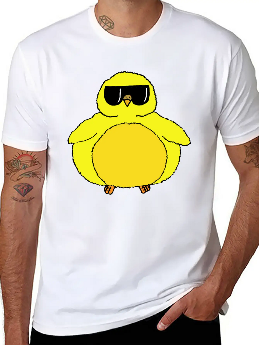 Fat Chick With Sunglasses Relaxed Everyday Tee – Lightweight And Durable Cotton
