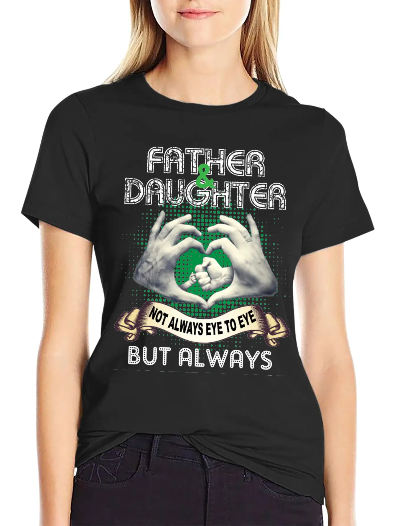 Father And Daughter Not Always Eye To Eye Timeless Short Sleeve Tee – Comfy And Minimalist Design