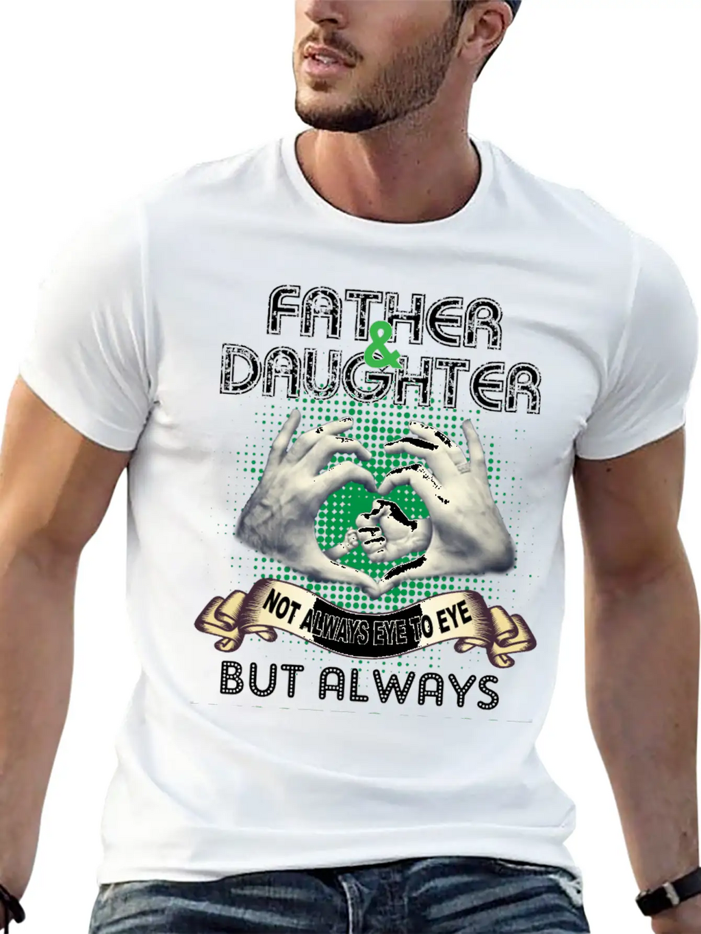 Father And Daughter Not Always Eye To Eye Timeless Short Sleeve Tee – Comfy And Minimalist Design