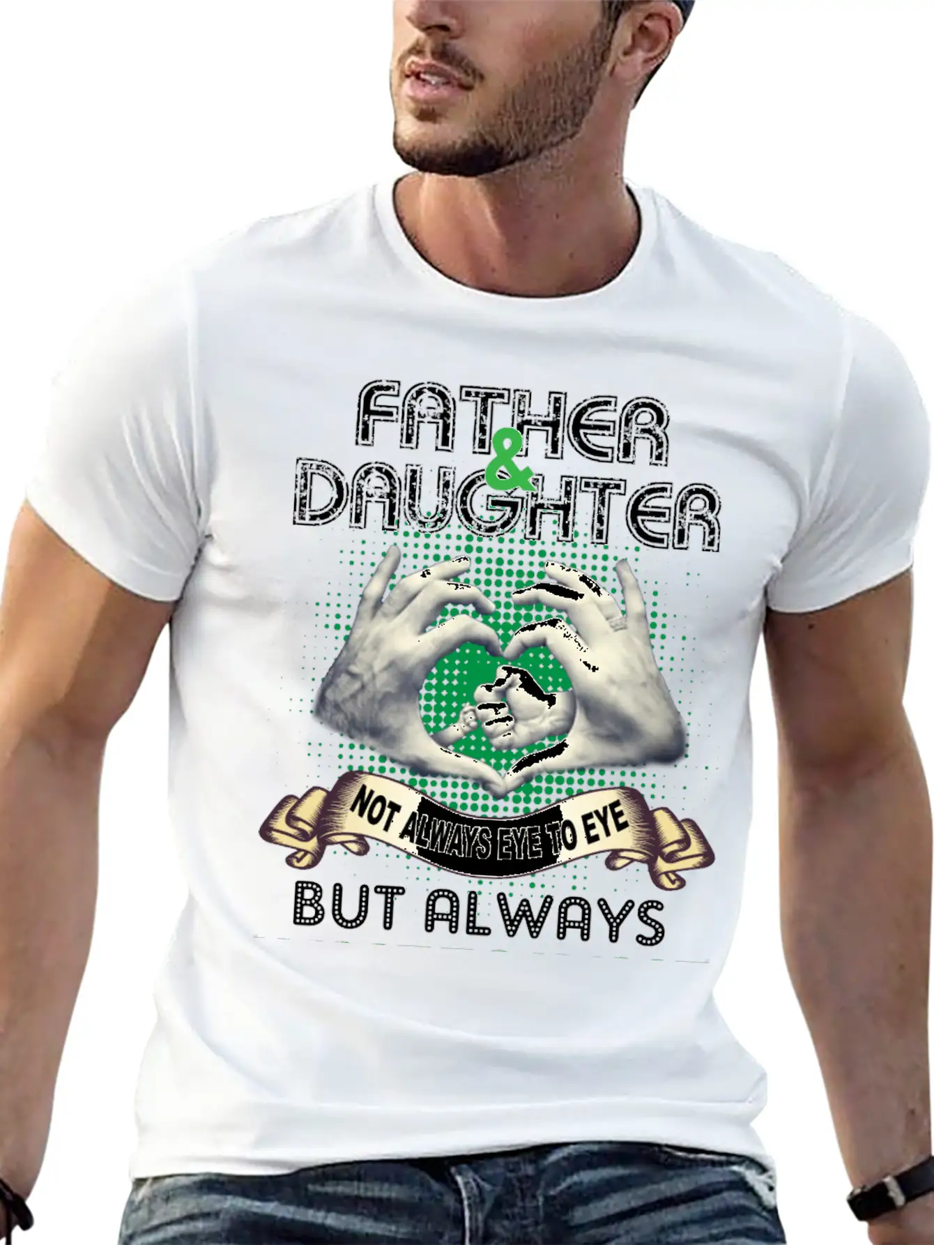 Father And Daughter Not Always Eye To Eye Timeless Short Sleeve Tee – Comfy And Minimalist Design