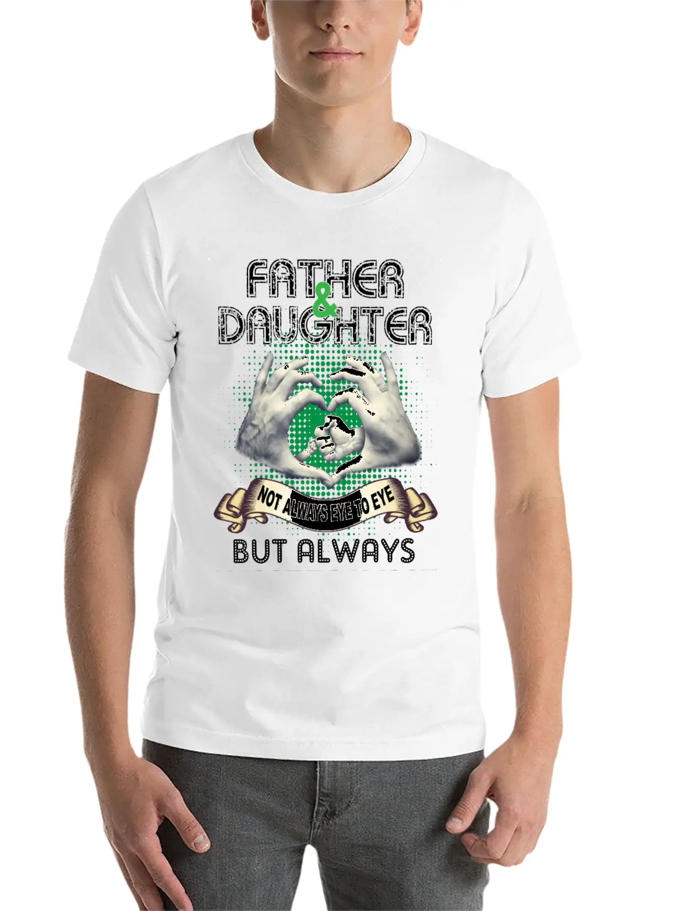 Father And Daughter Not Always Eye To Eye Timeless Short Sleeve Tee – Comfy And Minimalist Design