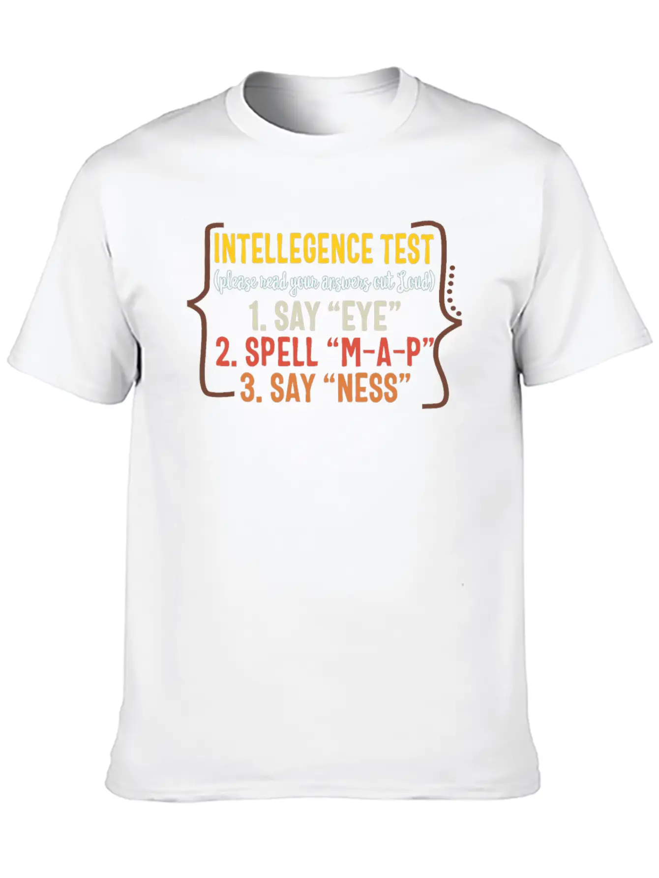 Father Shirt, Intelligence Test Read Your Answers Stylish Everyday T-Shirt – Unisex Basic Cotton Tee