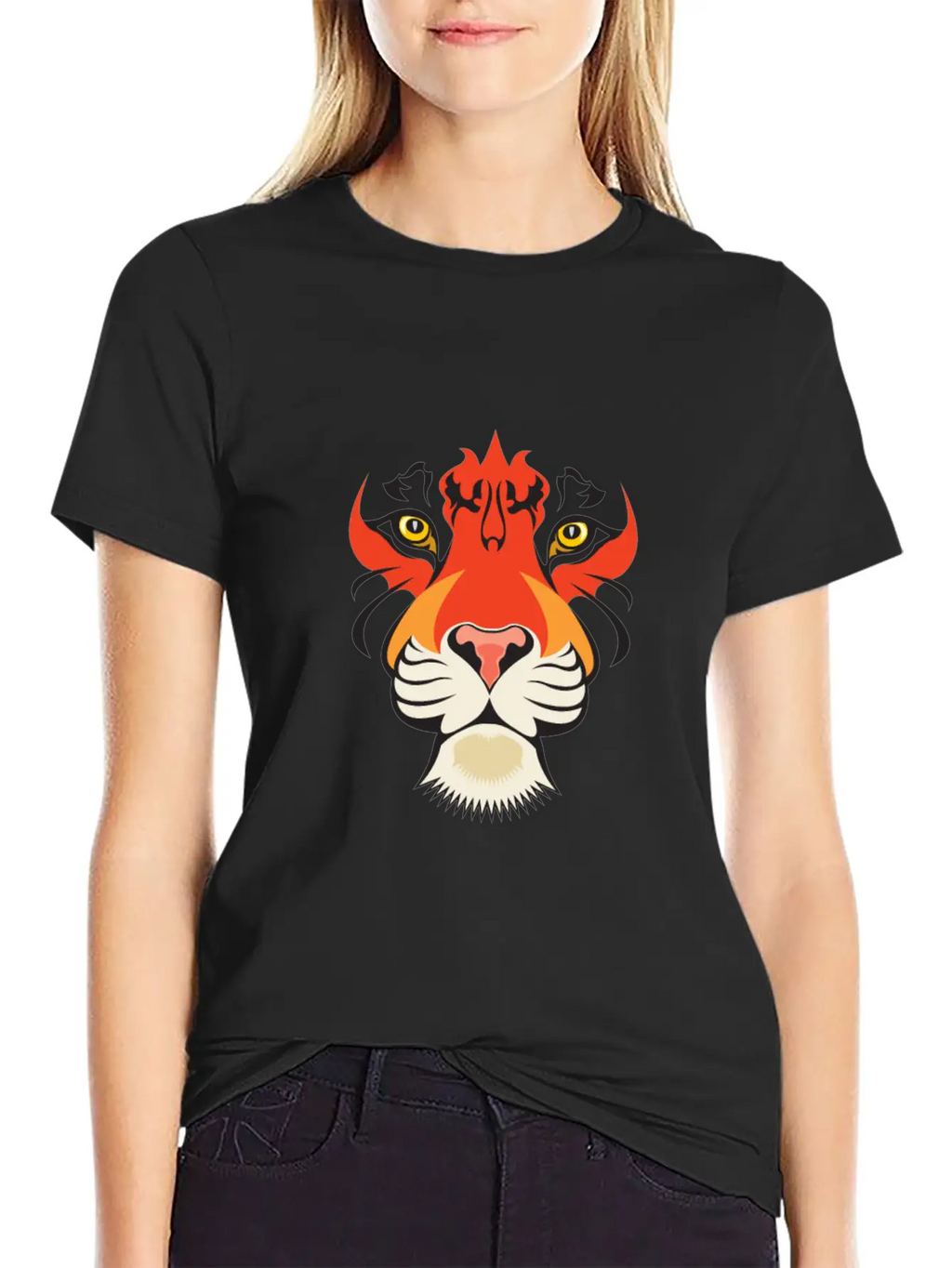 Fearless Big Cat Tiger Eye Tiger Face Tiger Head Stylish Everyday T-Shirt – Unisex Basic Cotton Tee