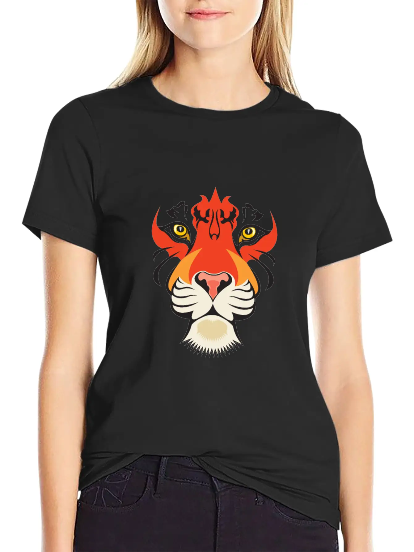 Fearless Big Cat Tiger Eye Tiger Face Tiger Head Stylish Everyday T-Shirt – Unisex Basic Cotton Tee