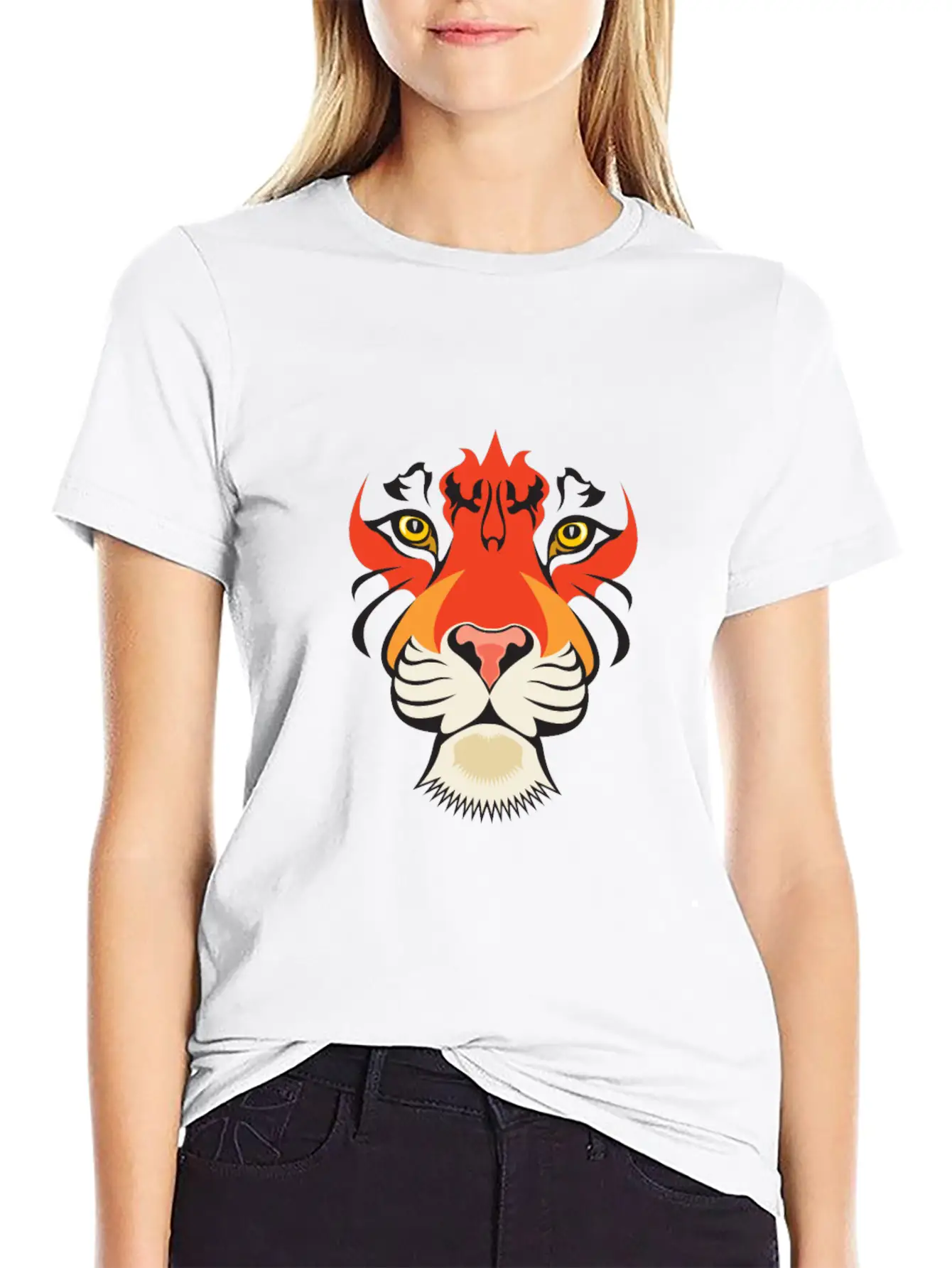 Fearless Big Cat Tiger Eye Tiger Face Tiger Head Stylish Everyday T-Shirt – Unisex Basic Cotton Tee