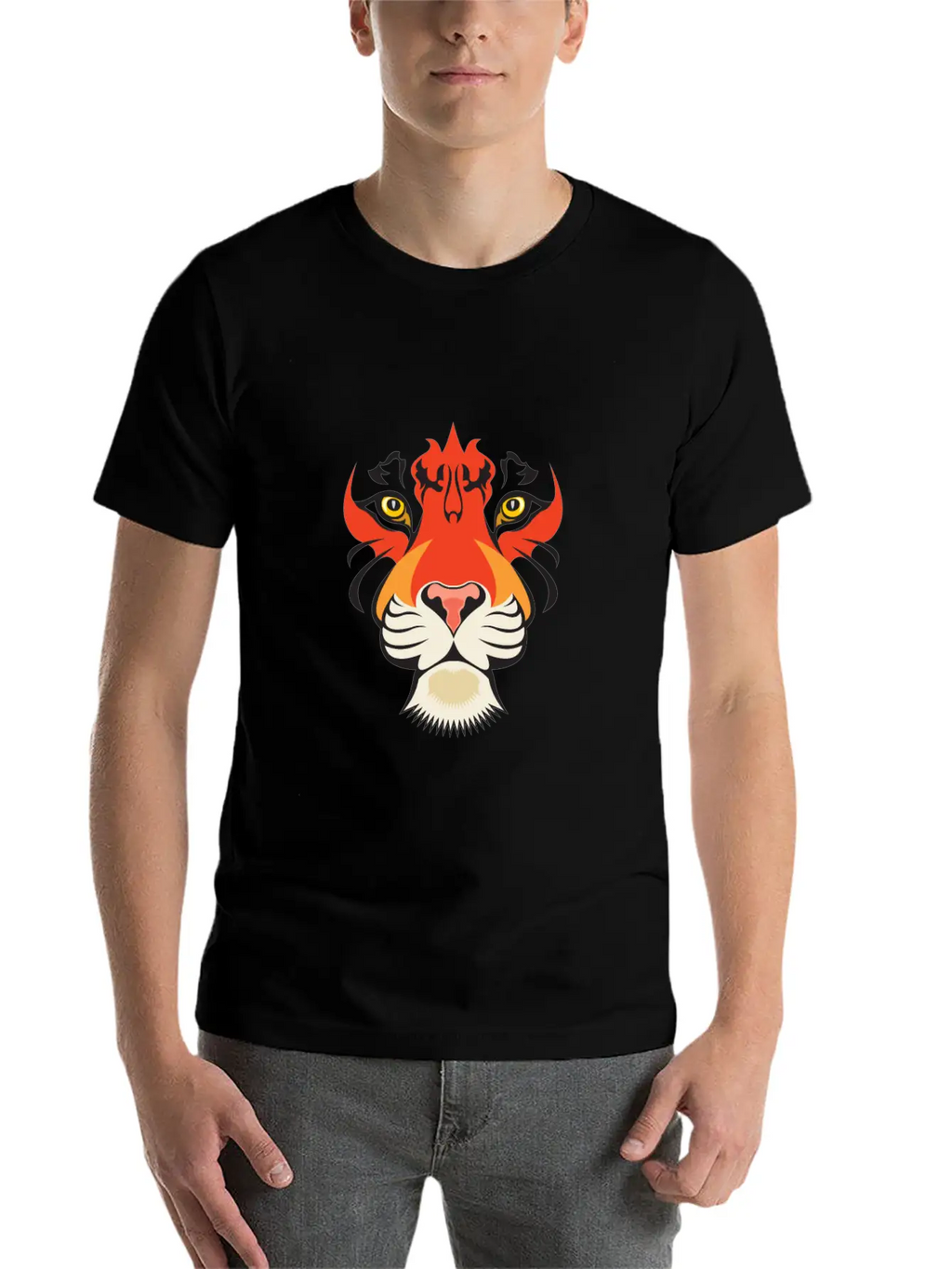 Fearless Big Cat Tiger Eye Tiger Face Tiger Head Stylish Everyday T-Shirt – Unisex Basic Cotton Tee