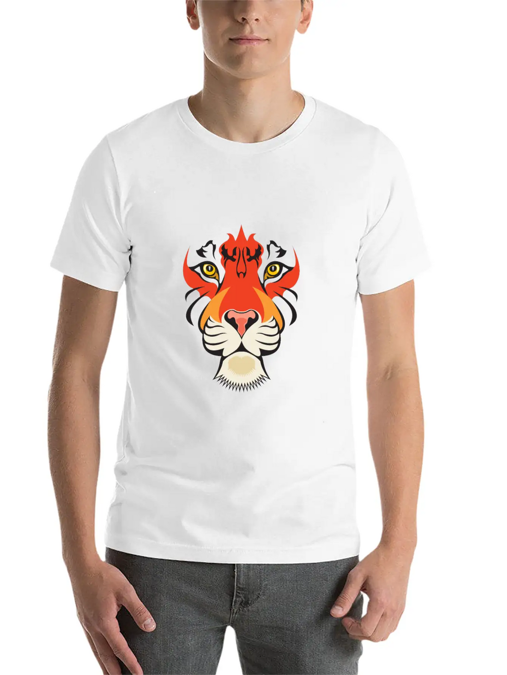 Fearless Big Cat Tiger Eye Tiger Face Tiger Head Stylish Everyday T-Shirt – Unisex Basic Cotton Tee