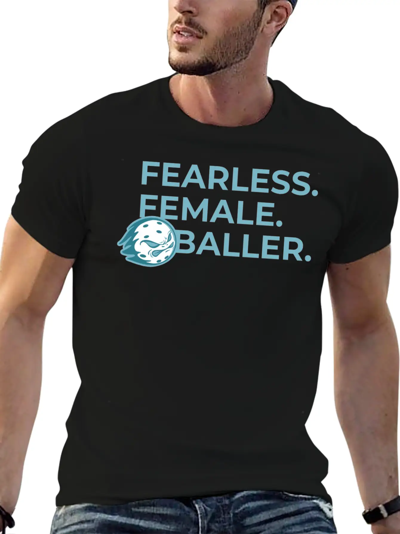 Fearless Female Pickleballer Flame Modern Fit Casual T-Shirt – Clean And Versatile Design