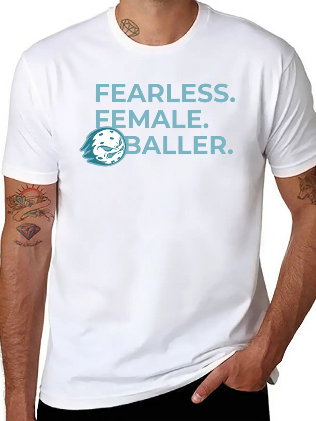 Fearless Female Pickleballer Flame Modern Fit Casual T-Shirt – Clean And Versatile Design