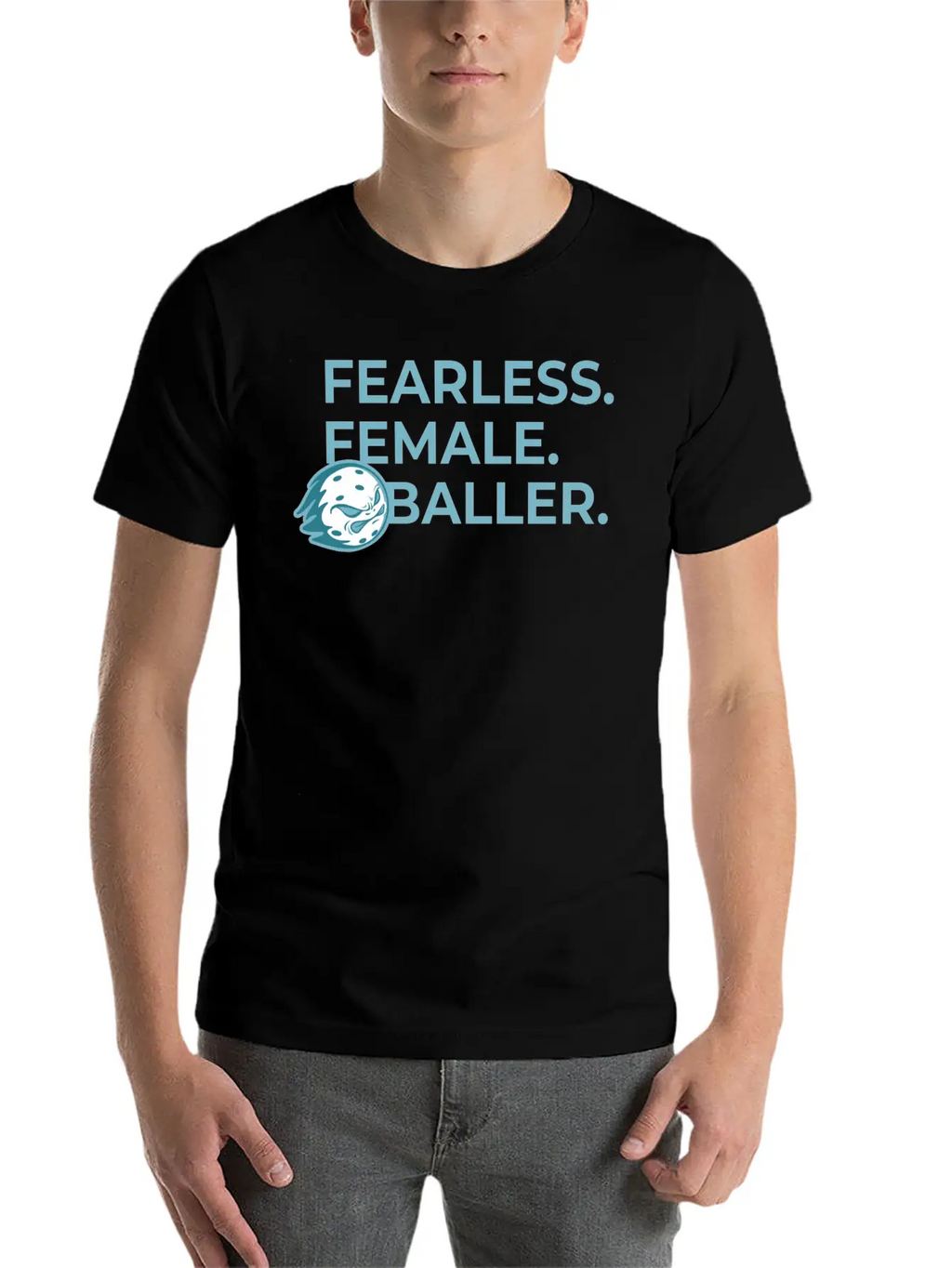 Fearless Female Pickleballer Flame Modern Fit Casual T-Shirt – Clean And Versatile Design