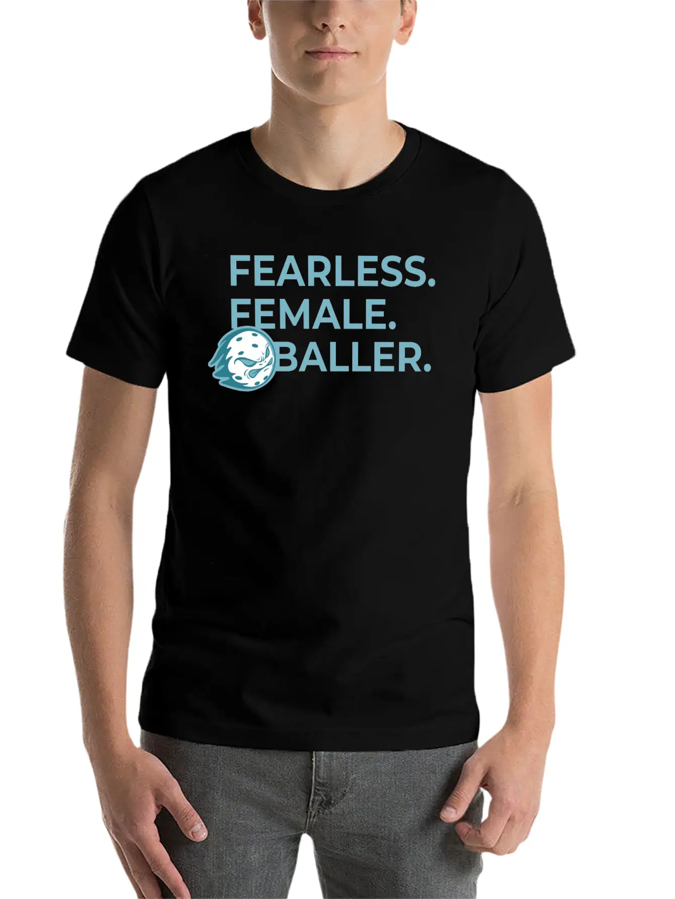 Fearless Female Pickleballer Flame Modern Fit Casual T-Shirt – Clean And Versatile Design
