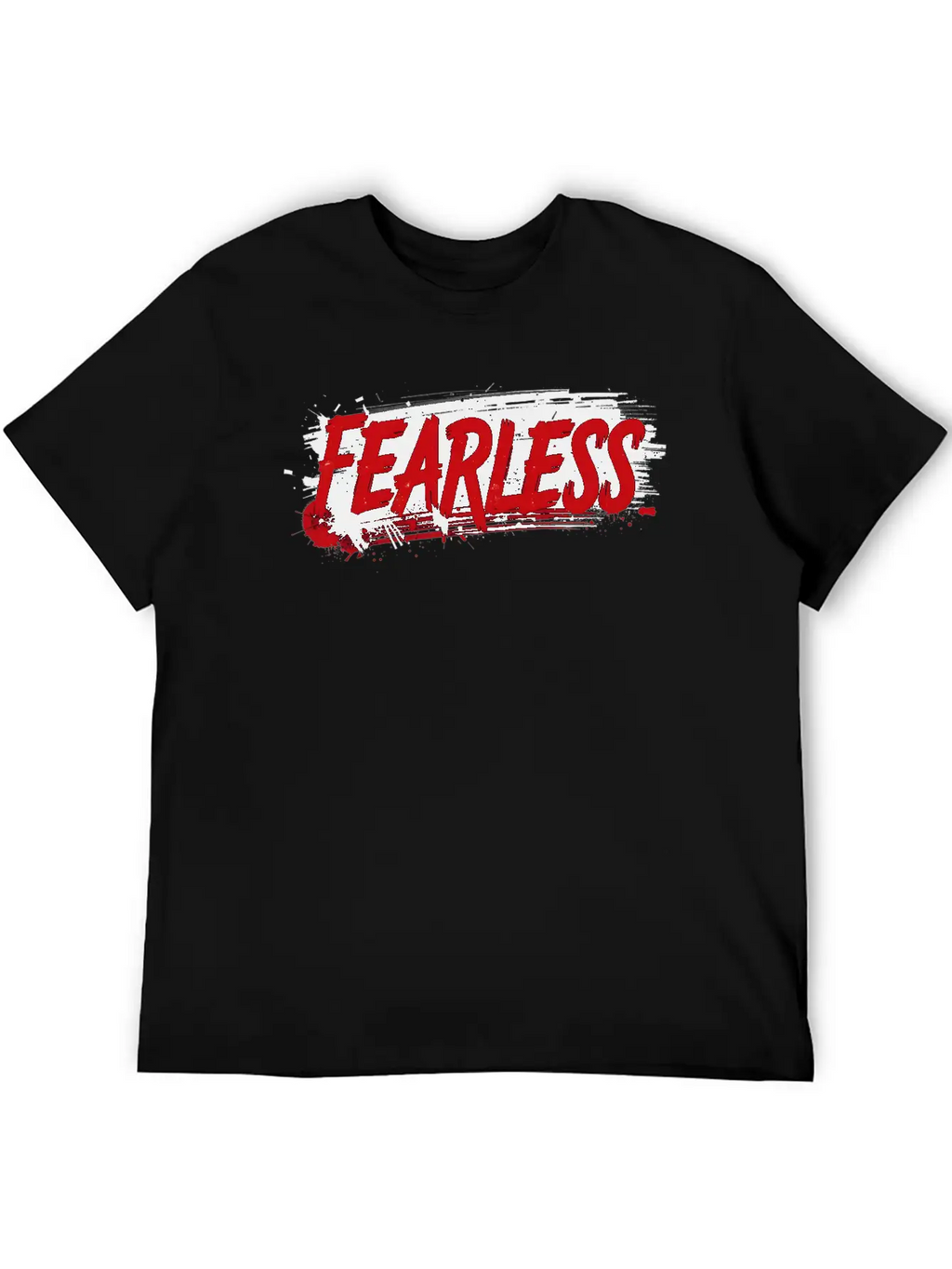Fearless Grunge Text Art Breathable Graphic T-Shirt – Perfect For Casual Days