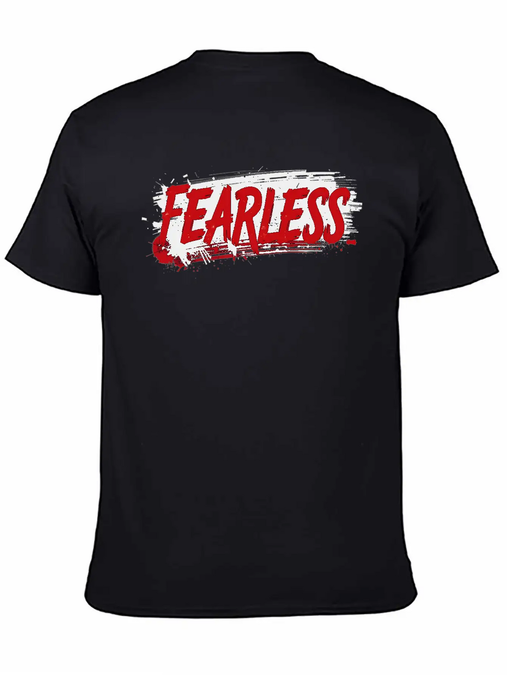 Fearless Grunge Text Art Breathable Graphic T-Shirt – Perfect For Casual Days