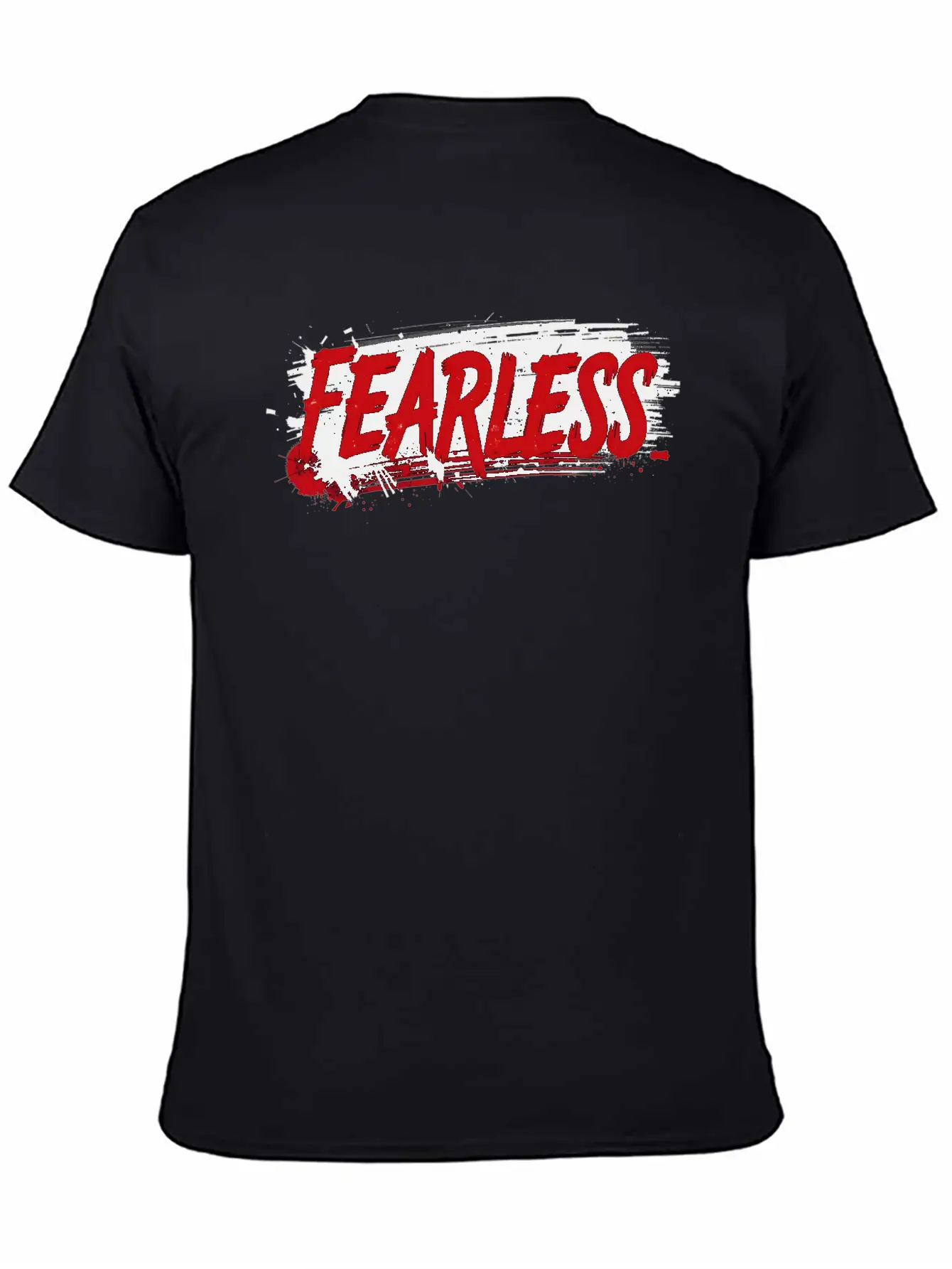 Fearless Grunge Text Art Breathable Graphic T-Shirt – Perfect For Casual Days