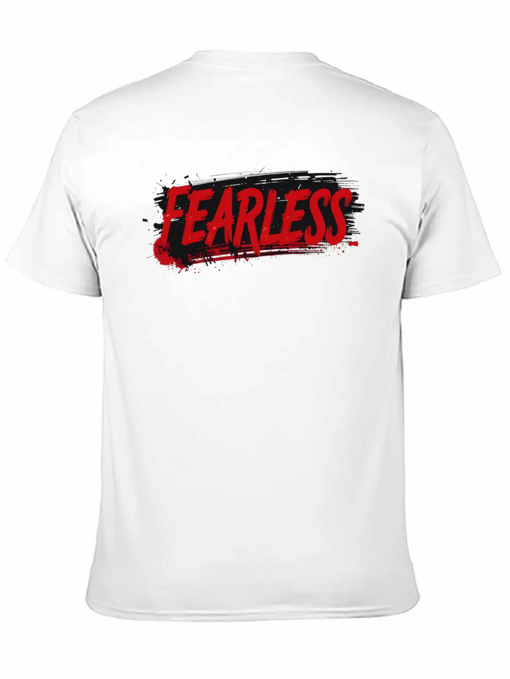 Fearless Grunge Text Art Breathable Graphic T-Shirt – Perfect For Casual Days