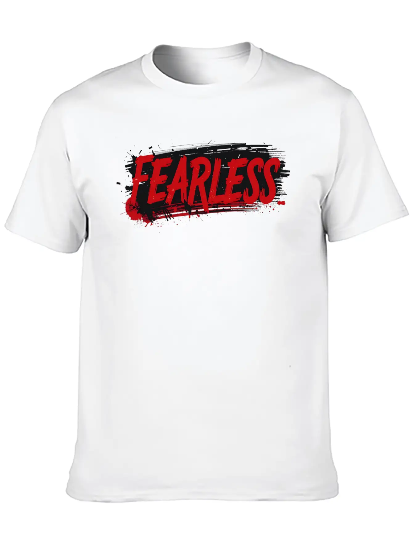Fearless Grunge Text Art Breathable Graphic T-Shirt – Perfect For Casual Days