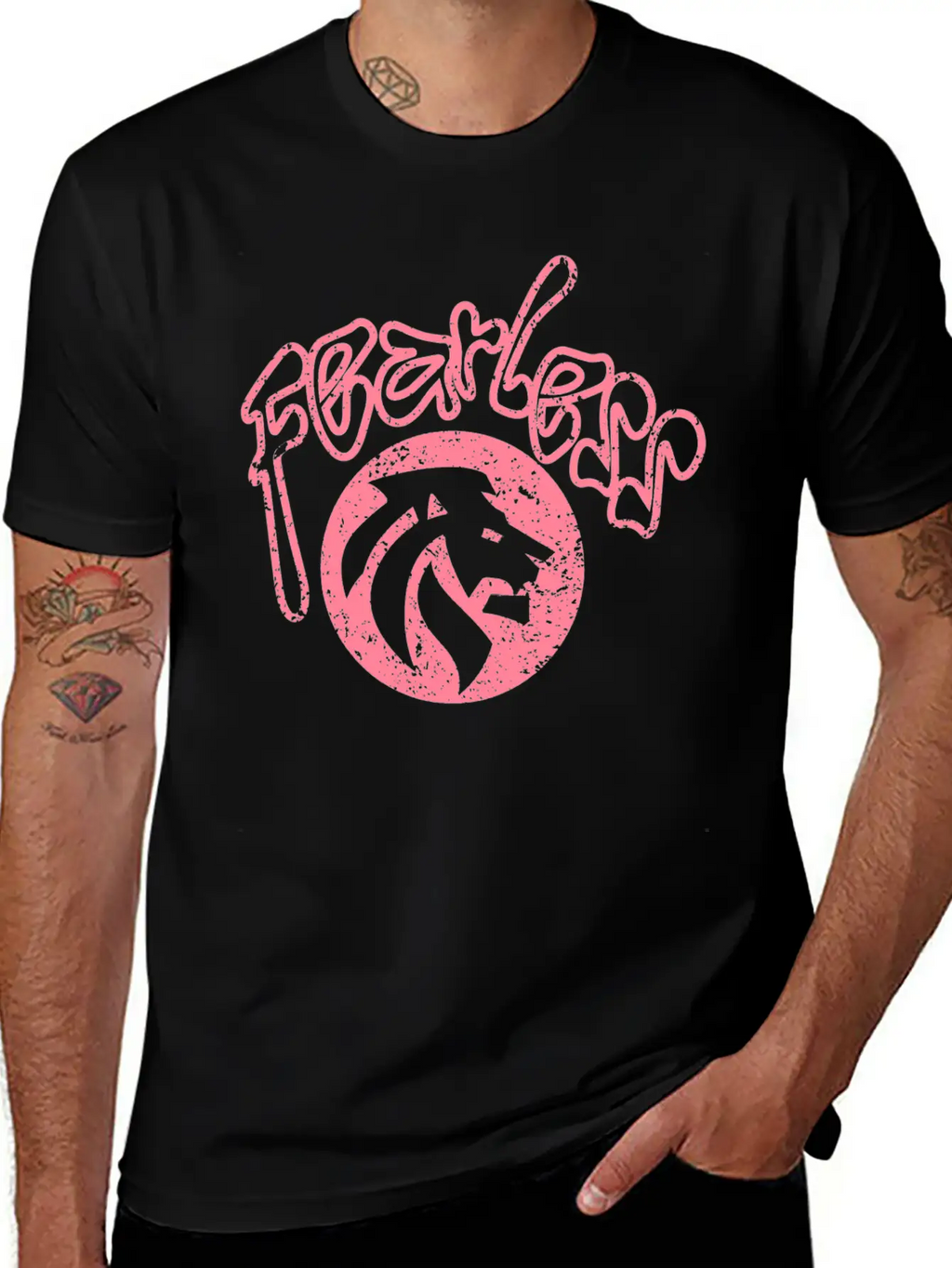 Fearless Quote Varsity T-shirt Basic Graphic T-Shirt – Daily Comfort In Soft Cotton