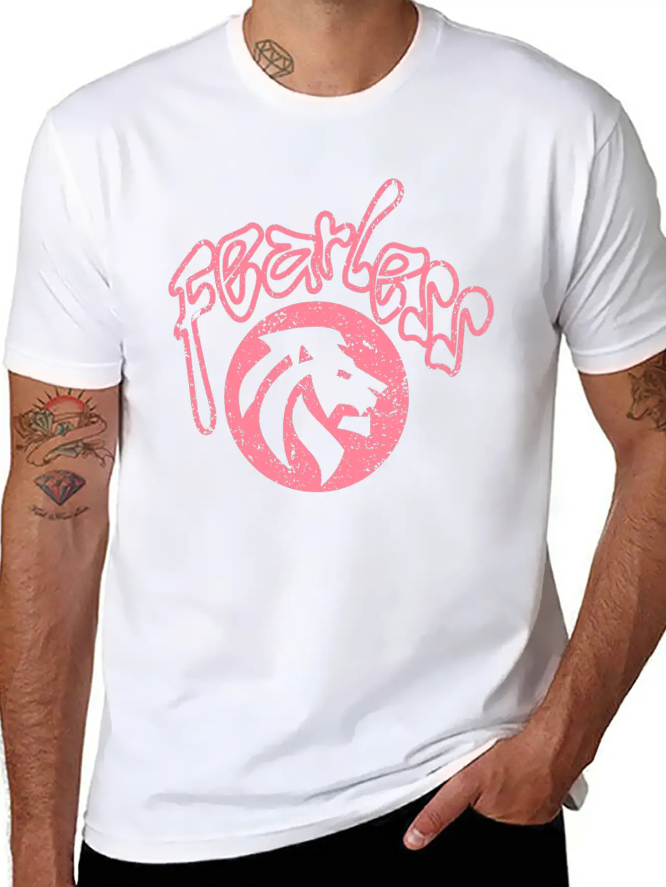 Fearless Quote Varsity T-shirt Basic Graphic T-Shirt – Daily Comfort In Soft Cotton
