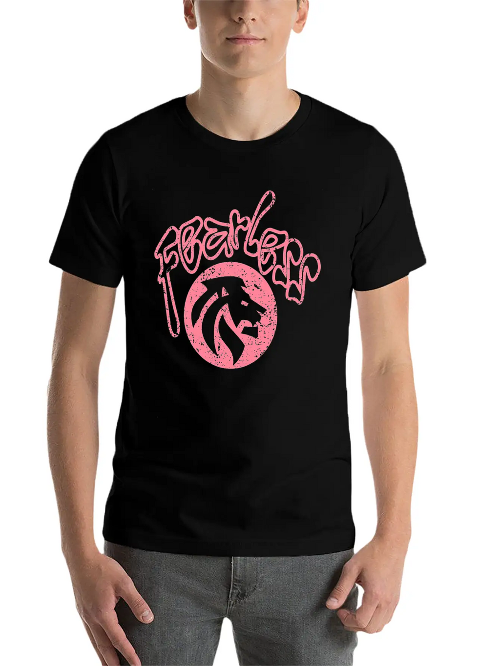 Fearless Quote Varsity T-shirt Basic Graphic T-Shirt – Daily Comfort In Soft Cotton