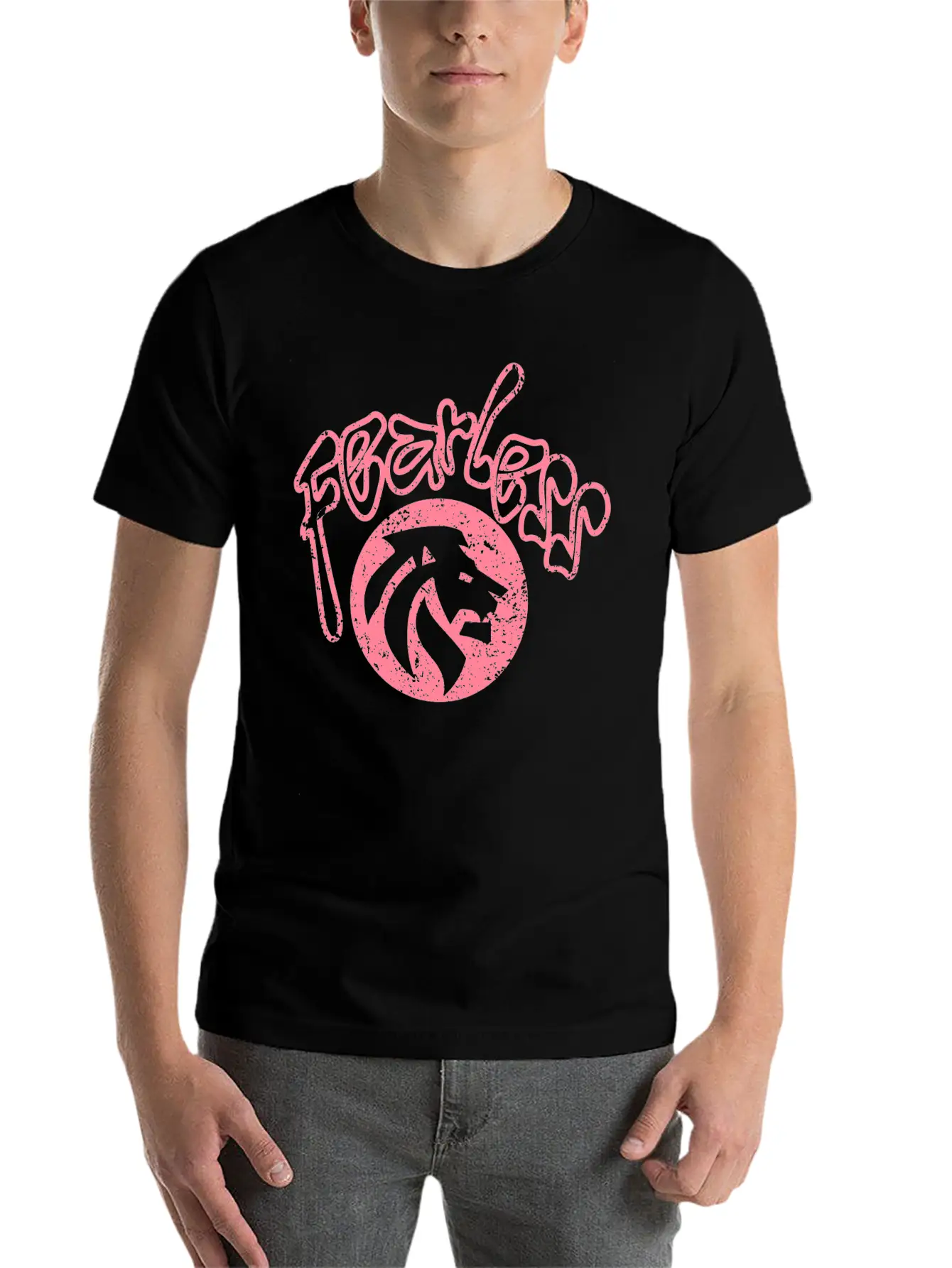 Fearless Quote Varsity T-shirt Basic Graphic T-Shirt – Daily Comfort In Soft Cotton