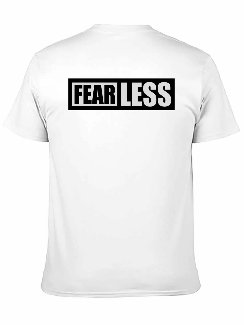 Fearless Text Quote Breathable Graphic T-Shirt – Perfect For Casual Days