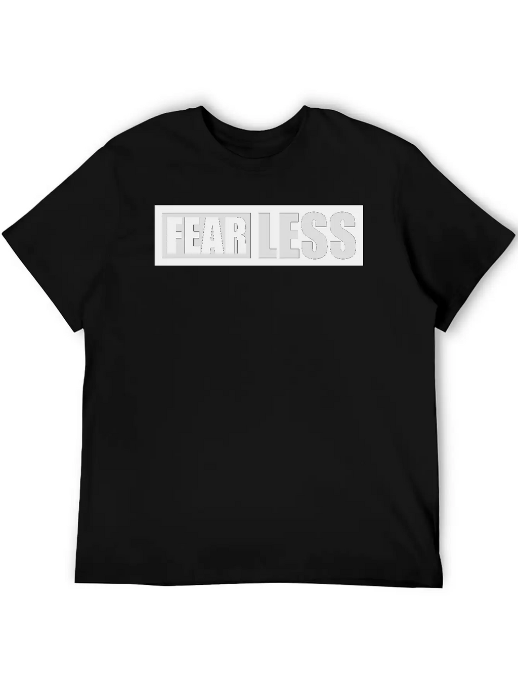 Fearless Text Quote Breathable Graphic T-Shirt – Perfect For Casual Days