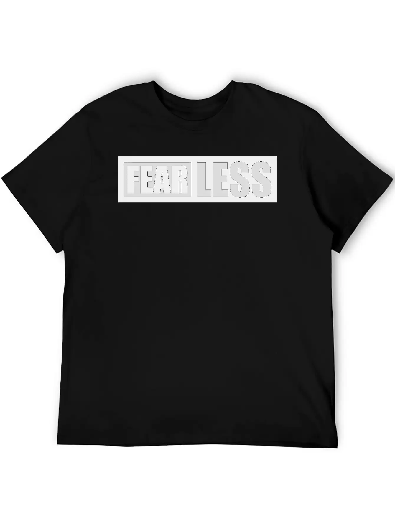 Fearless Text Quote Breathable Graphic T-Shirt – Perfect For Casual Days
