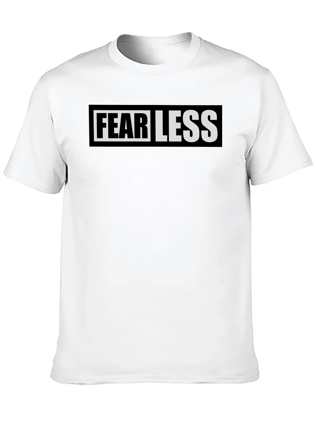 Fearless Text Quote Breathable Graphic T-Shirt – Perfect For Casual Days