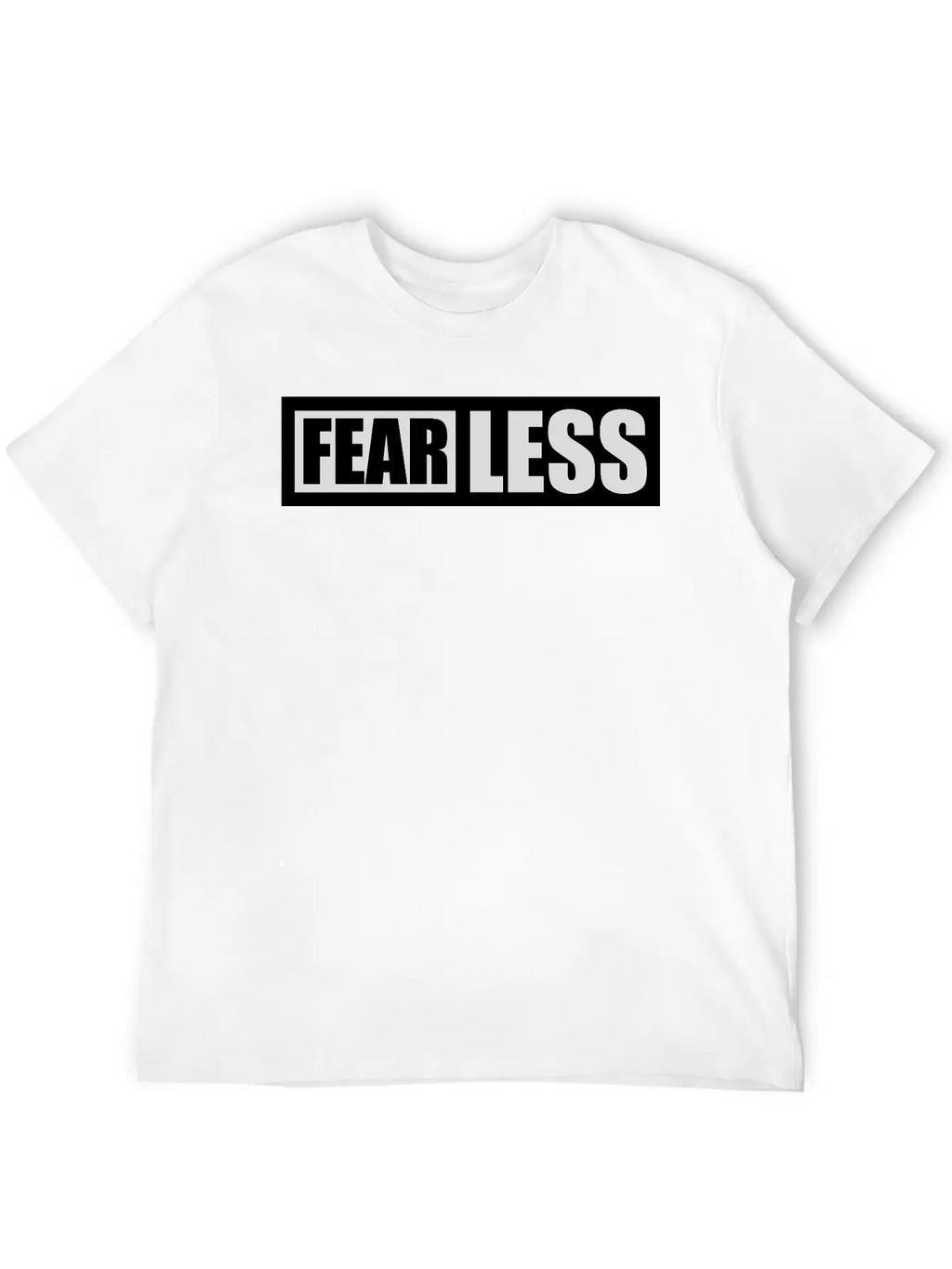 Fearless Text Quote Breathable Graphic T-Shirt – Perfect For Casual Days
