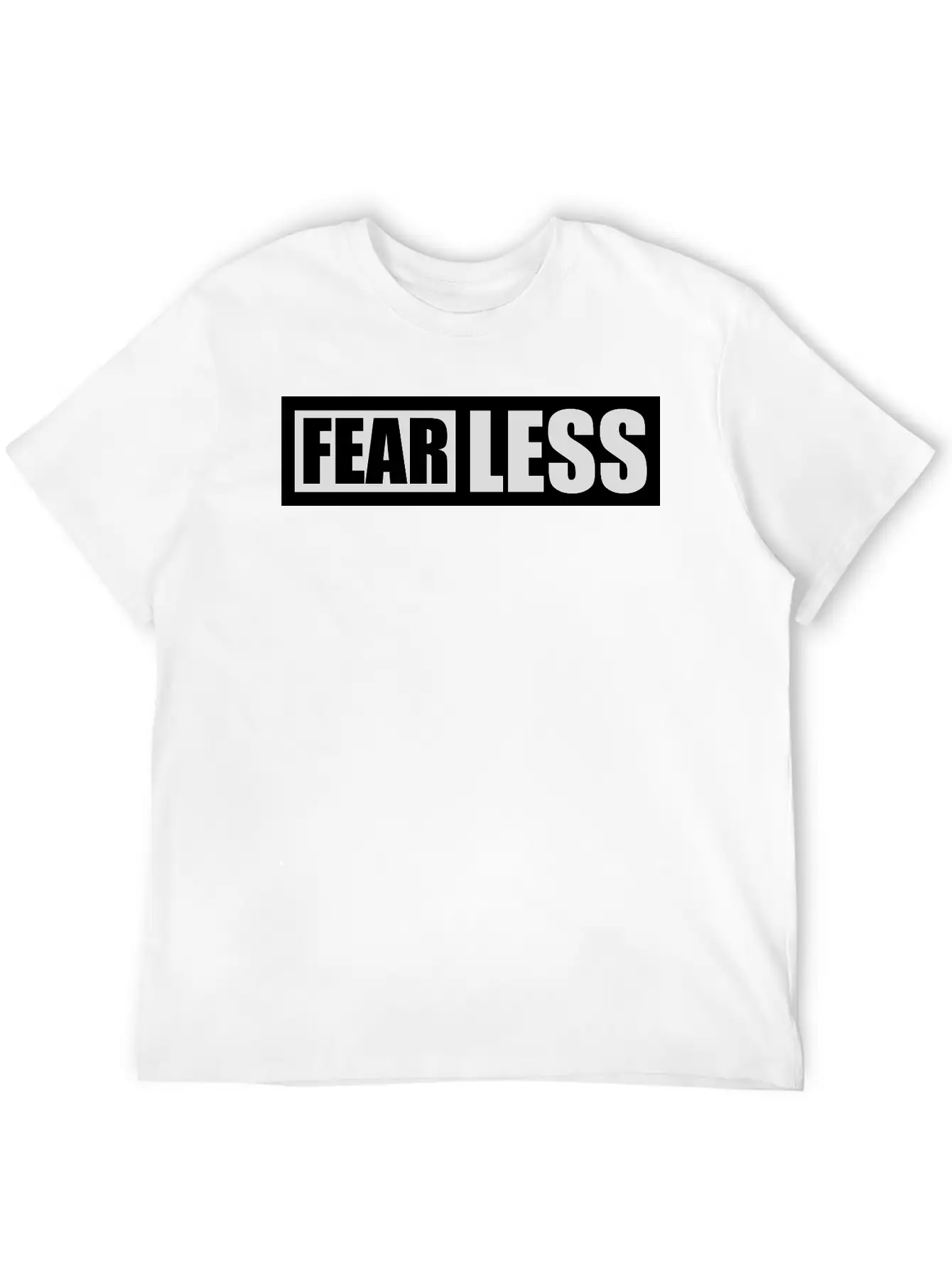 Fearless Text Quote Breathable Graphic T-Shirt – Perfect For Casual Days