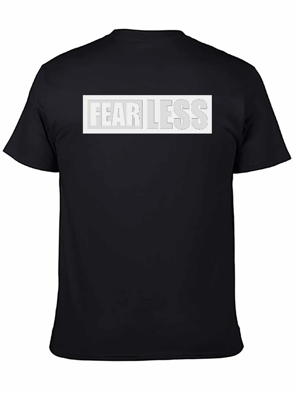 Fearless Text Quote Breathable Graphic T-Shirt – Perfect For Casual Days