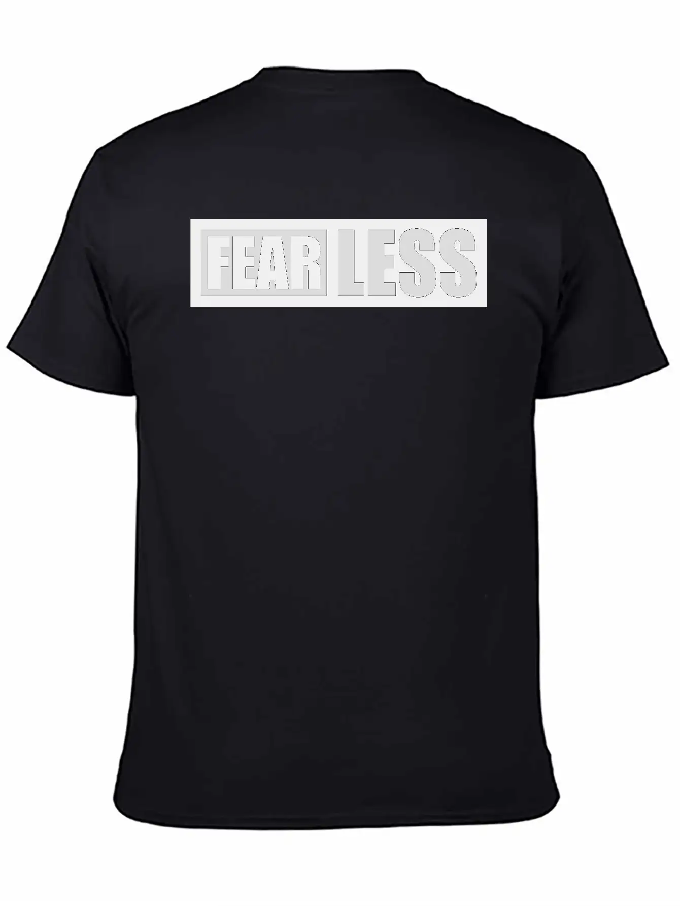 Fearless Text Quote Breathable Graphic T-Shirt – Perfect For Casual Days