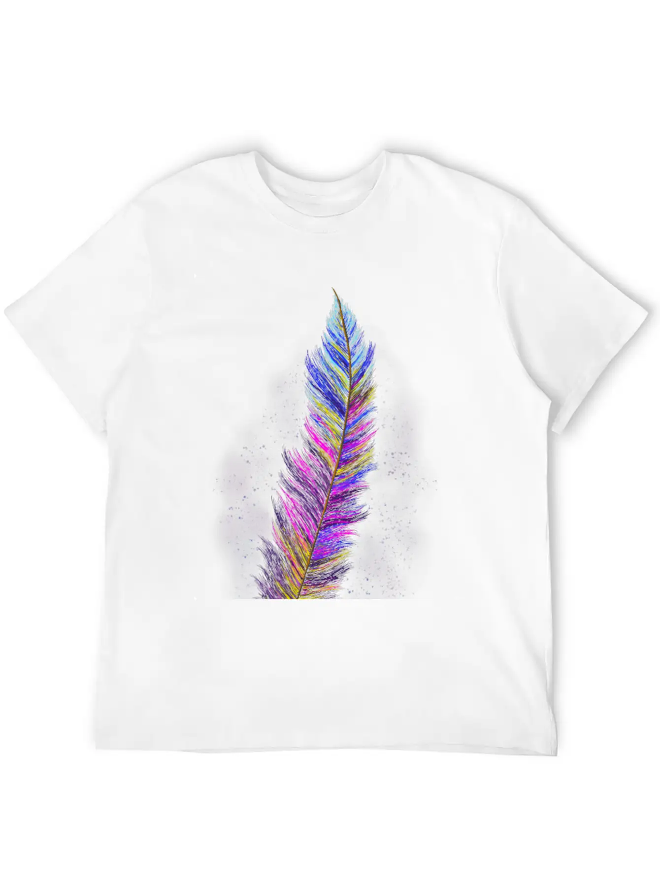 "Feather From Above" - Design Breathable Soft Cotton T-Shirt – Timeless Casual Look
