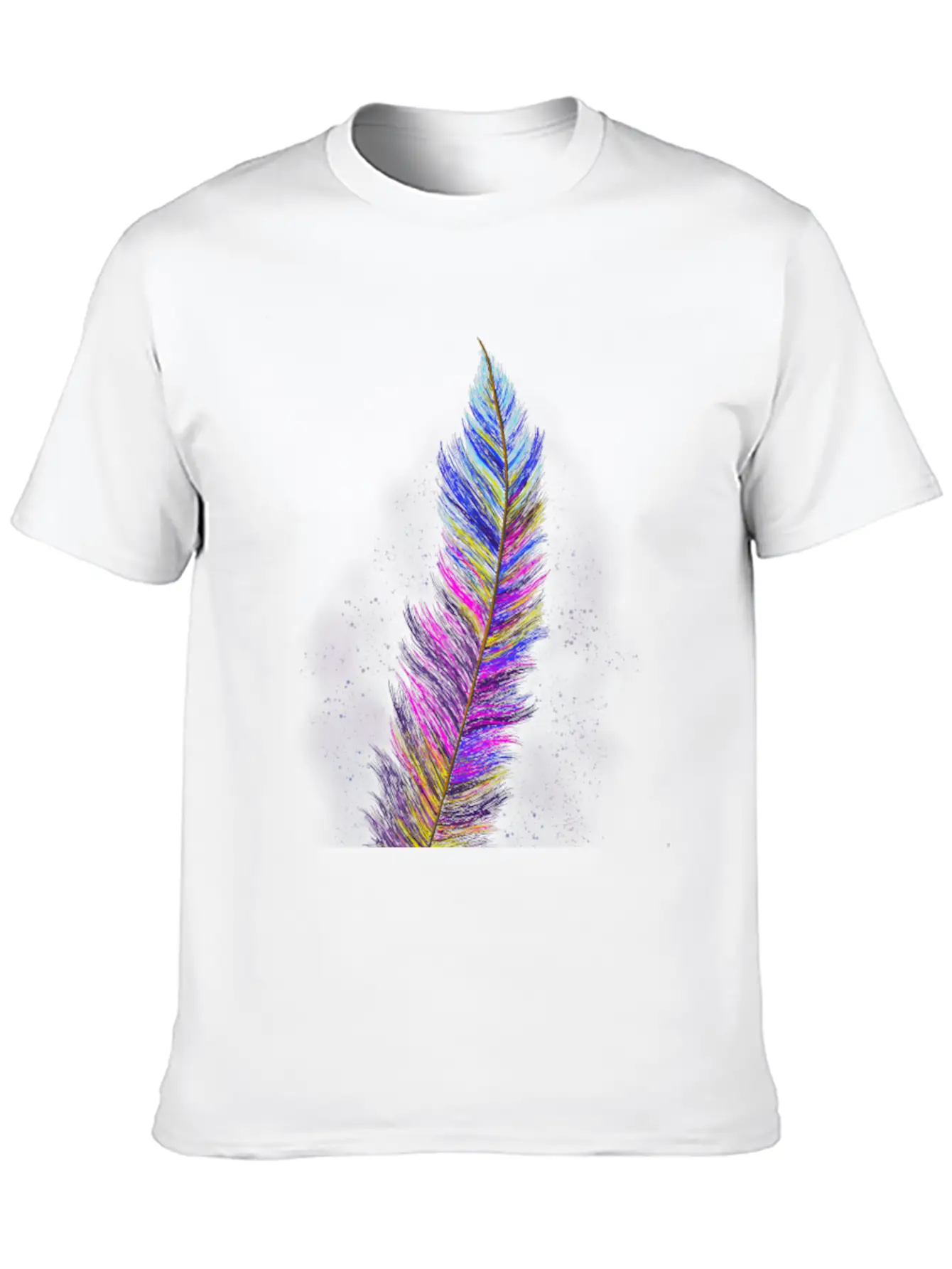 "Feather From Above" - Design Breathable Soft Cotton T-Shirt – Timeless Casual Look